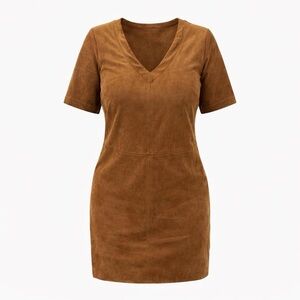 Tristan brown suede chic dress